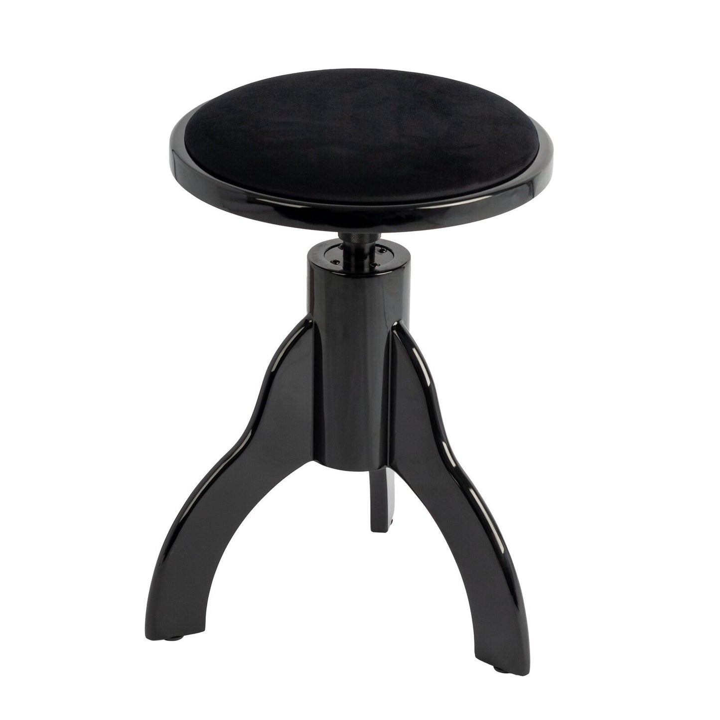HEMINGWAY Polished ebony High gloss Round solo piano Stool.