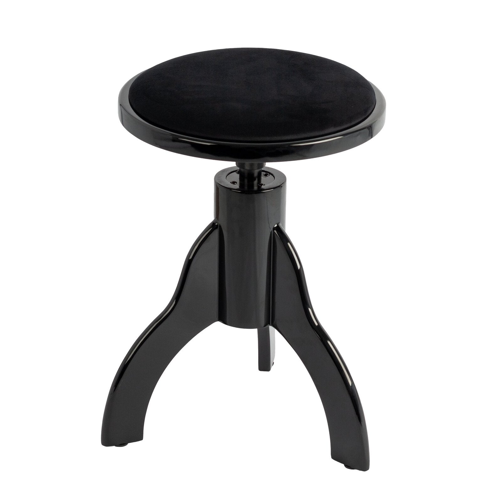 HEMINGWAY Polished ebony High gloss Round solo piano Stool.