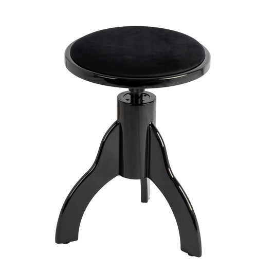 HEMINGWAY Polished ebony High gloss Round solo piano Stool.