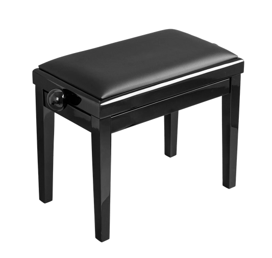 Hemingway HPB22B Piano Bench - Polished Ebony