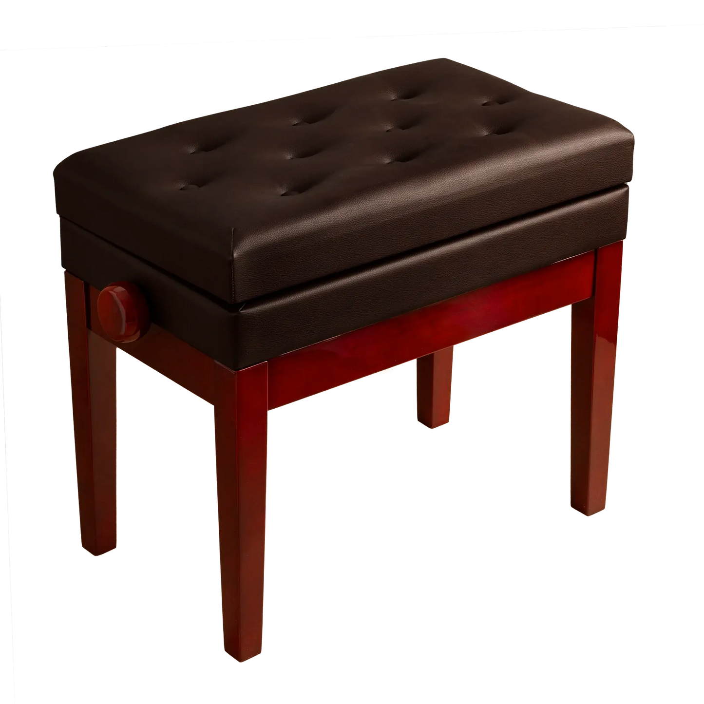 Hemingway Piano Bench Mahogany HPB25MH Deluxe Polished Dark Mahogany