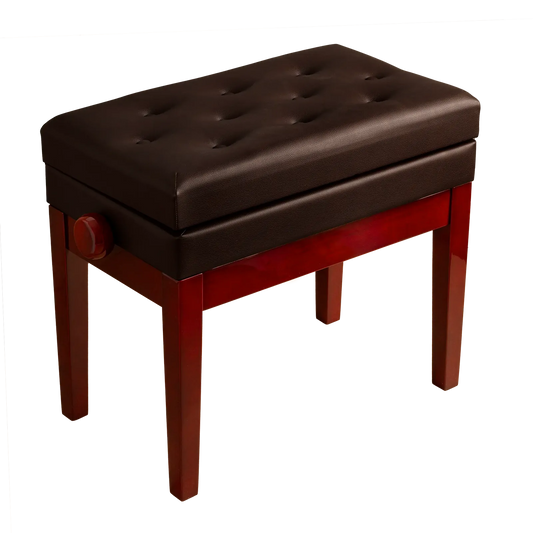 Hemingway Piano Bench Mahogany HPB25MH Deluxe Polished Dark Mahogany