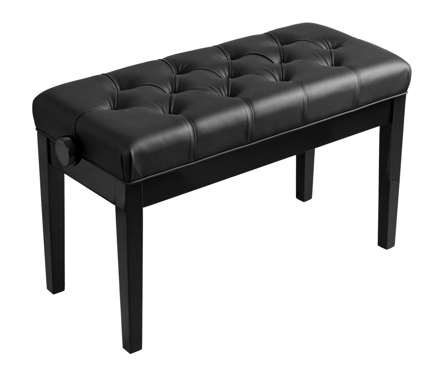Hemingway Duet Piano Bench HPB33B Adjustable Height Polished Ebony