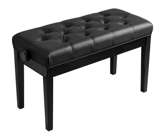 Hemingway Duet Piano Bench HPB33B Adjustable Height Polished Ebony