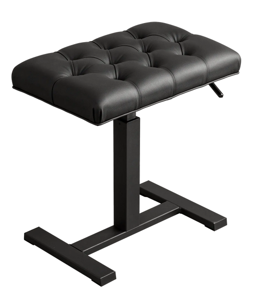 Hemingway Hydraulic Piano Bench HPB55HB - Adjustable Height Black Vinyl