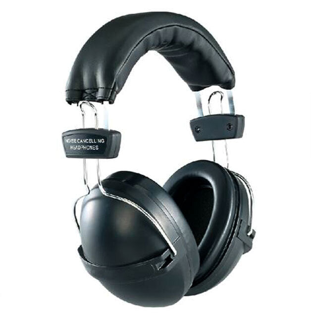 Maxtone HPC100 Noise Blocking Headphones - 40dB, Adjustable Headband, Black Leatherette Cushioned Cups, Lightweight at 197g