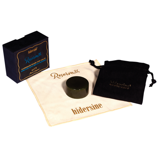 Hidersine Reserve21 Dark Cello Rosin 30g with British Beeswax in Velveteen Bag