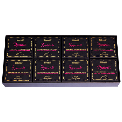 Hidersine Reserve21 Violin Rosin 30g - Medium Hard, Artisanal, Low Dust, High Grip, Includes Drawstring Bag and Microfibre Cloth — view 5