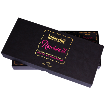Hidersine Reserve21 Violin Rosin 30g - Medium Hard, Artisanal, Low Dust, High Grip, Includes Drawstring Bag and Microfibre Cloth — view 6