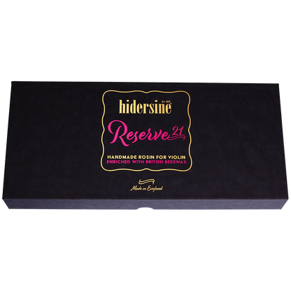 Hidersine Reserve21 Violin Rosin 30g - Medium Hard, Artisanal, Low Dust, High Grip, Includes Drawstring Bag and Microfibre Cloth — view 4
