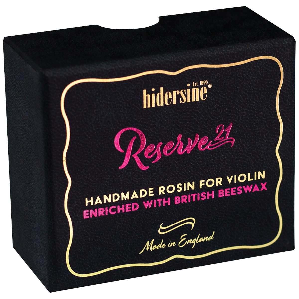 Hidersine Reserve21 Violin Rosin 30g - Medium Hard, Artisanal, Low Dust, High Grip, Includes Drawstring Bag and Microfibre Cloth — view 3