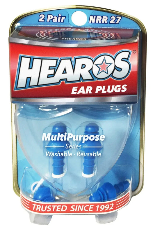 Hearos Multi Purpose Ear Plugs/Filters 2 Pairs + Case