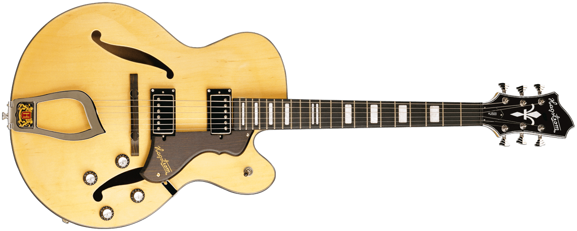 Hagstrom HJ-500 Jazz Guitar Hollow Body Electric Guitar Natural