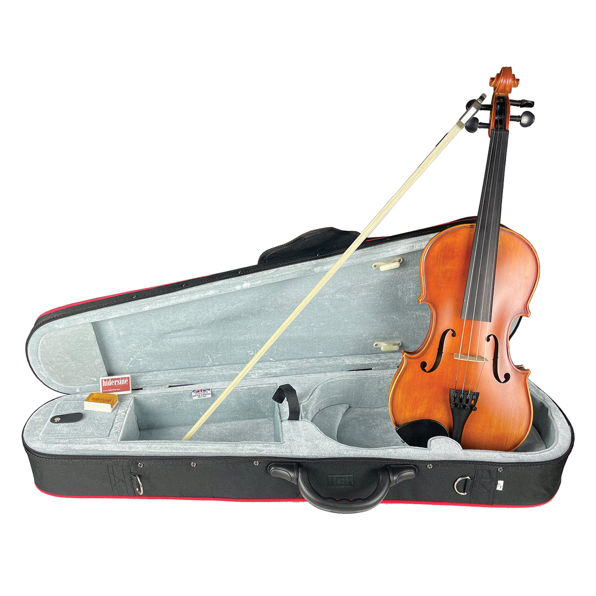 Hidersine Studenti Violin 3/4 Size Outfit with Case, Bow, Rosin, Ebony Fingerboard, Solid Spruce Top, Ready to Play — view 5
