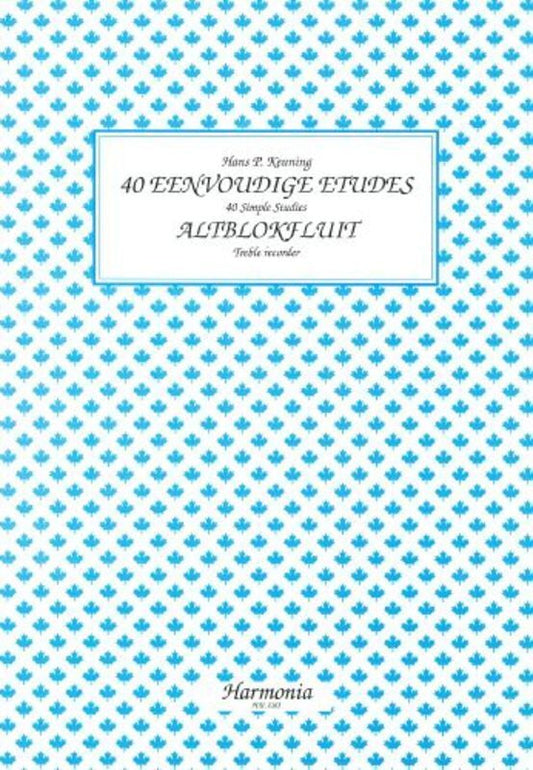 Keuning - 40 Simple Studies Recorder (Softcover Book)