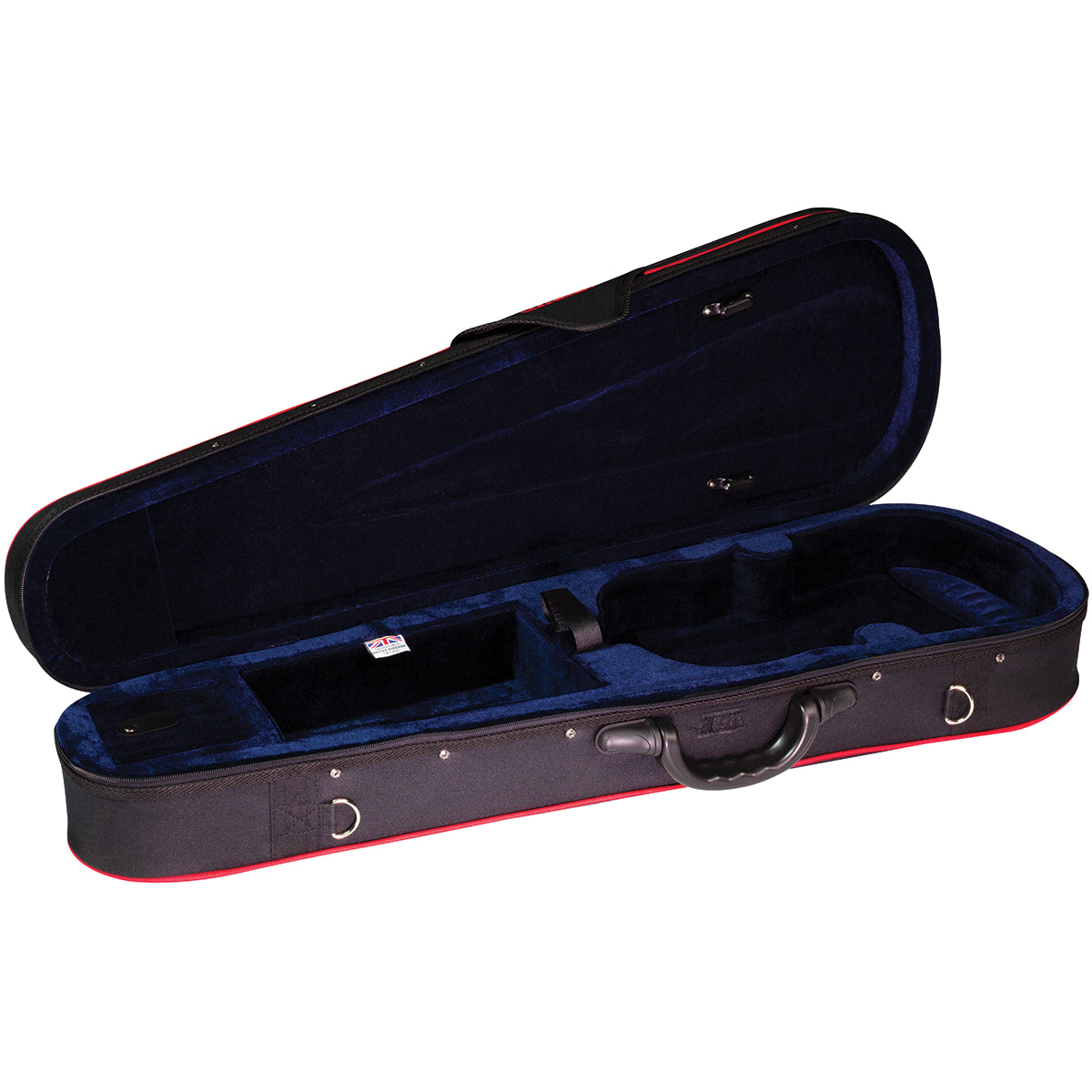 Hidersine HVC6C Shaped Case for 1/2 Violin & 12" Viola with Cordura Cover, Padded Base, Shoulder Straps, and Accessory Pocket — view 2