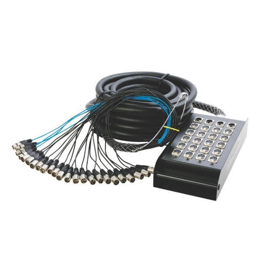 On Stage 100ft 20x4 Audio Stage Snake Box with XLR Female Inputs and Male Returns