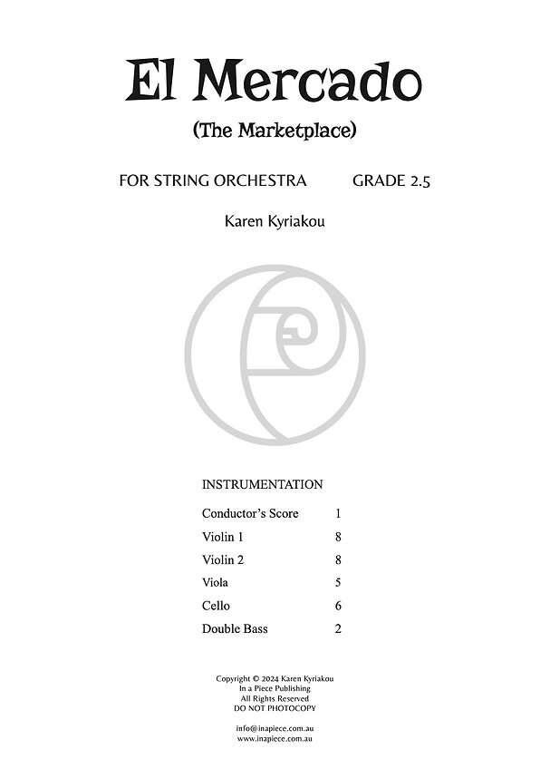 El Mercado (The Marketplace) String Orchestra Score & Parts Grade 2.5 — view 2