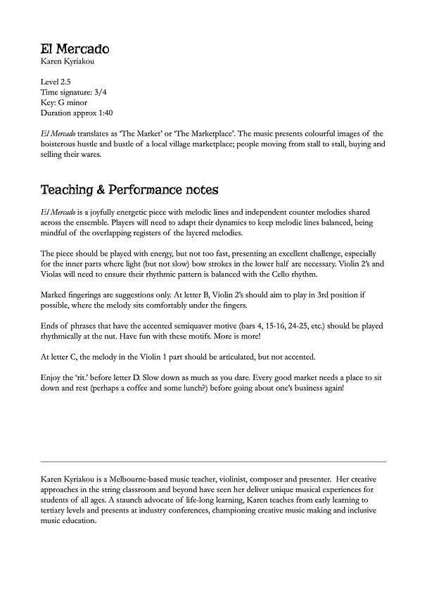El Mercado (The Marketplace) String Orchestra Score & Parts Grade 2.5 — view 3