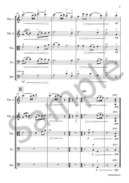 Mil Harddach Wyt for String Orchestra, Level 2.5, Key C Major, Score and Parts, Traditional Welsh Lullaby, Arranged by Karen Kyriakou — view 5
