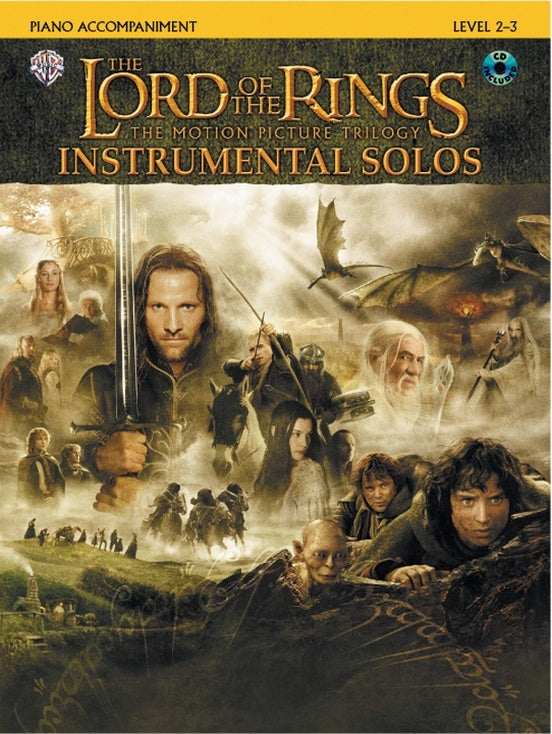 Lord Of The Rings Inst Solos Piano Accomp Book/CD
