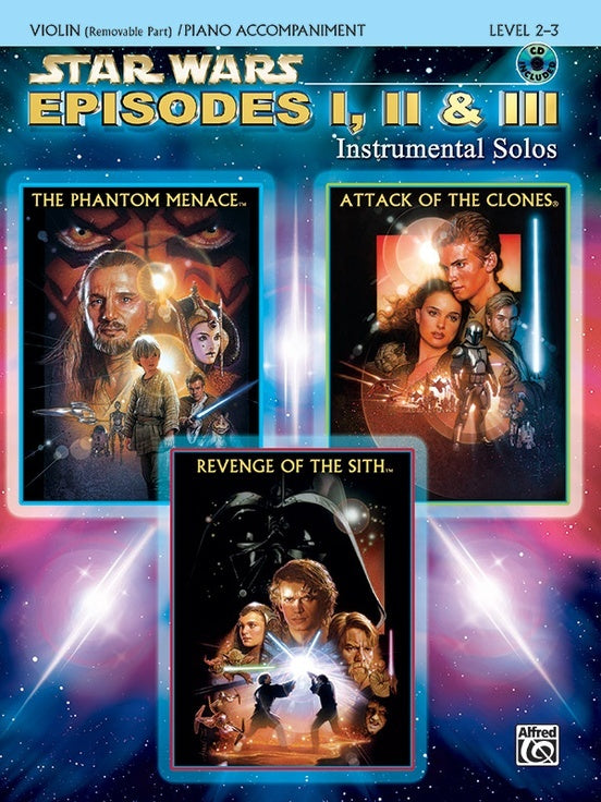 Star Wars Episodes 1-3 Instrumental Solos Violin Book with CD