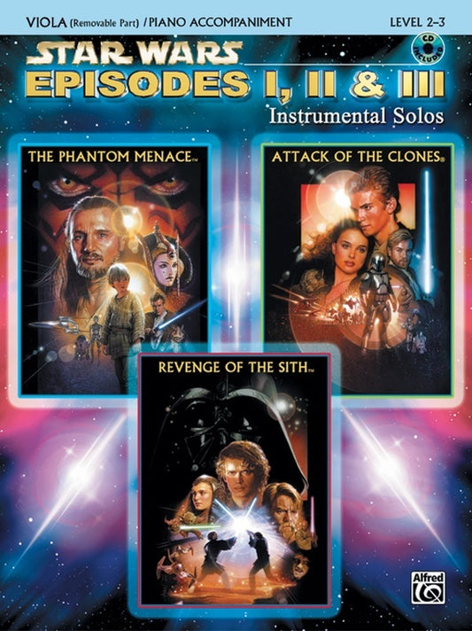 Star Wars Episodes 1-3 Instrumental Solos Viola Book with CD
