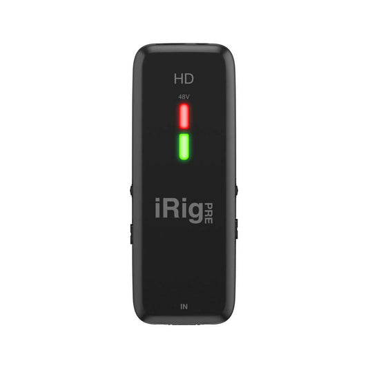 IK Multimedia iRig Pre HD high definition microphone interface with studio quality preamp