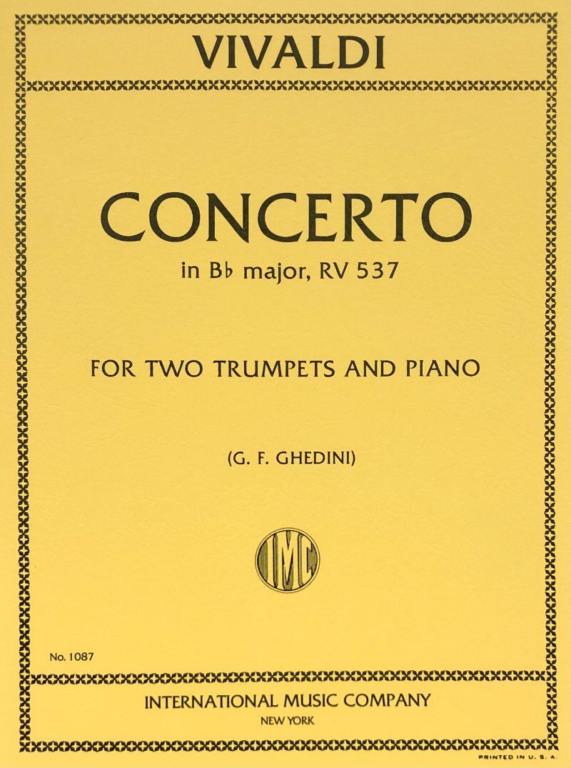 Concerto in Bb Major RV 537 for Trumpet by Vivaldi, Edited by Ghedini, Score and Parts