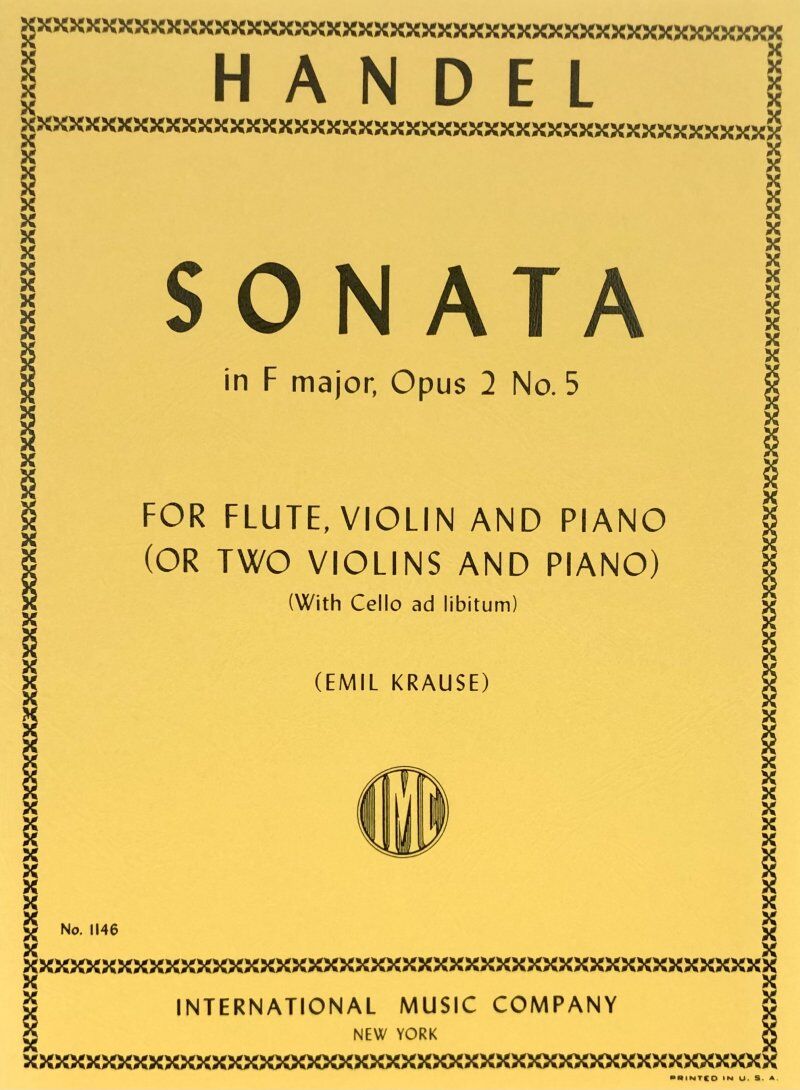 Handel - Sonata in F Major Op. 2 No. 5 for Flute, Violin, and Piano