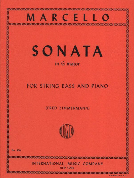 Sonata in G Major for Double Bass by Benedetto Marcello, International Music Company, 1 page, part of Trinity & ABRSM syllabus