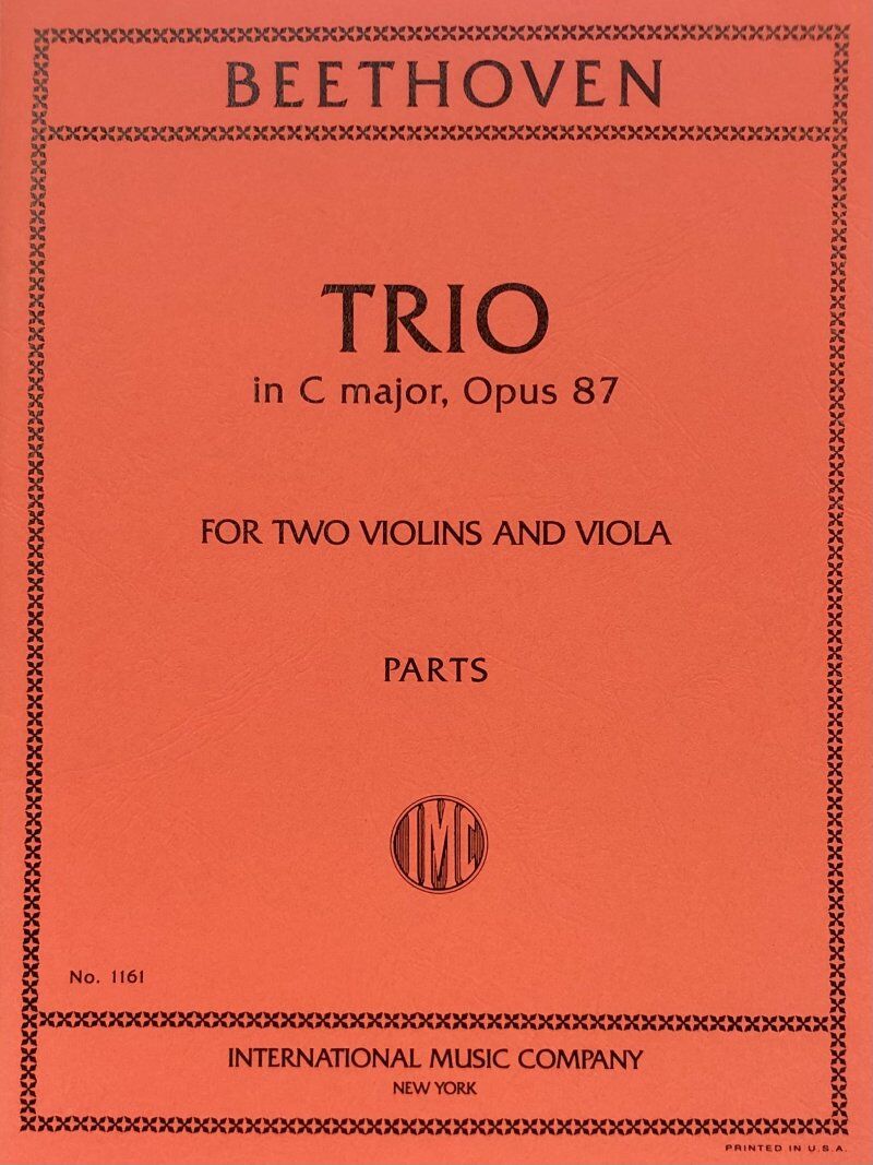 Beethoven - Trio in C Major Op. 87 for 2 Violins and Viola
