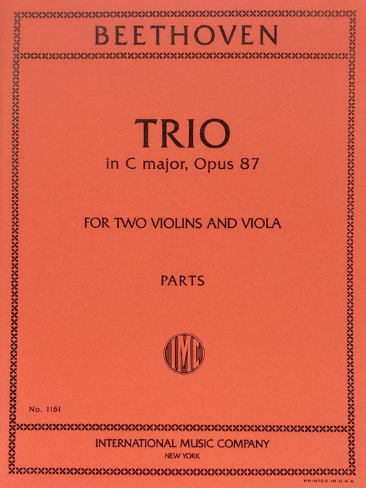 Beethoven - Trio in C Major Op. 87 for 2 Violins and Viola