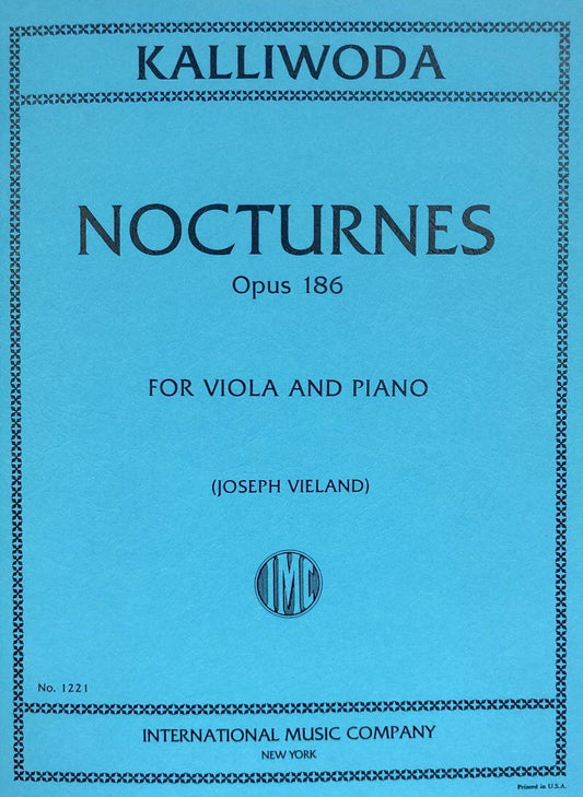 KALLIWODA 6 Nocturnes Op. 186 for Viola and Piano, Edited by Joseph Vieland, International Music Company