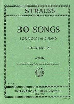 Richard Strauss: 30 Medium Voice Songs, German & English