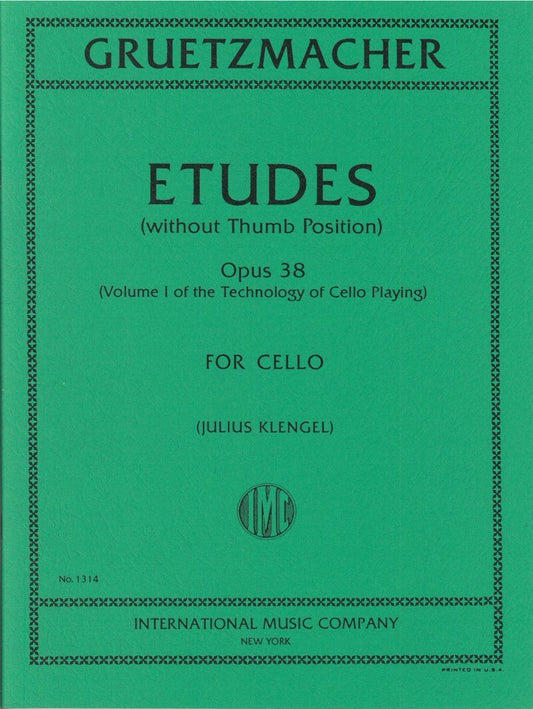 Gruetzmacher Etudes Op. 38 for Cello (Without Thumb Position) - 44 Pages