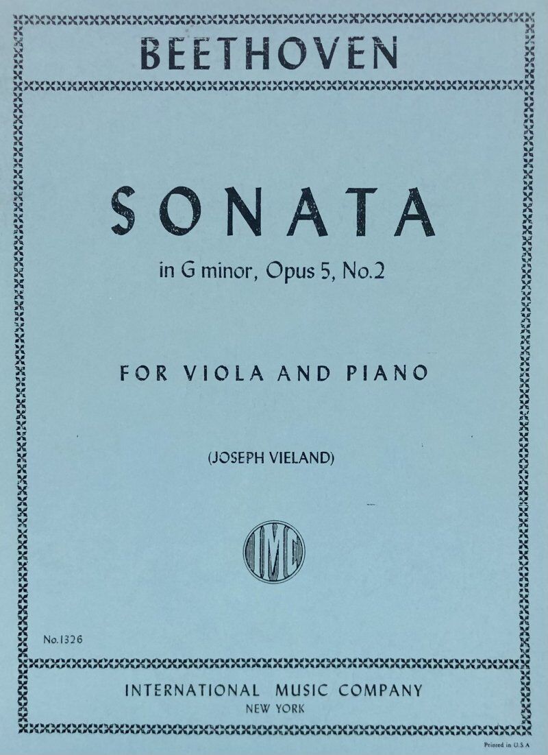 Beethoven - Cello Sonata D Minor Op 5 No 2 for Viola and Piano