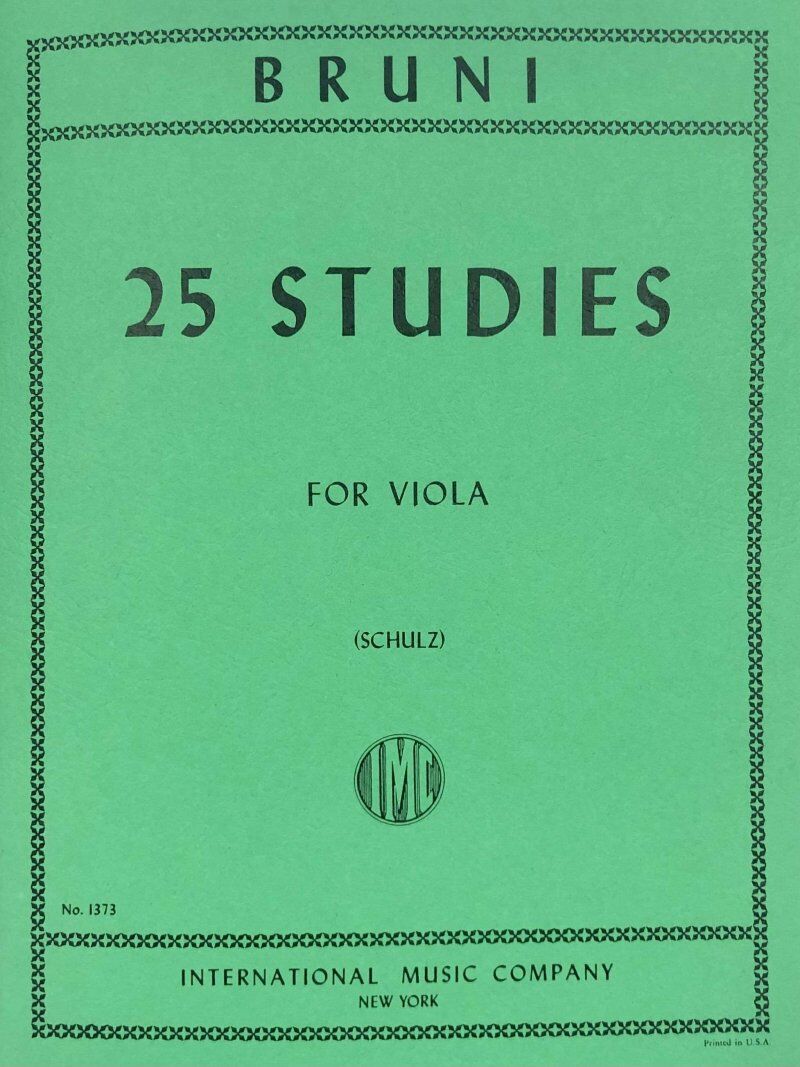 Bruni 25 Studies for Viola Edited by Schultz