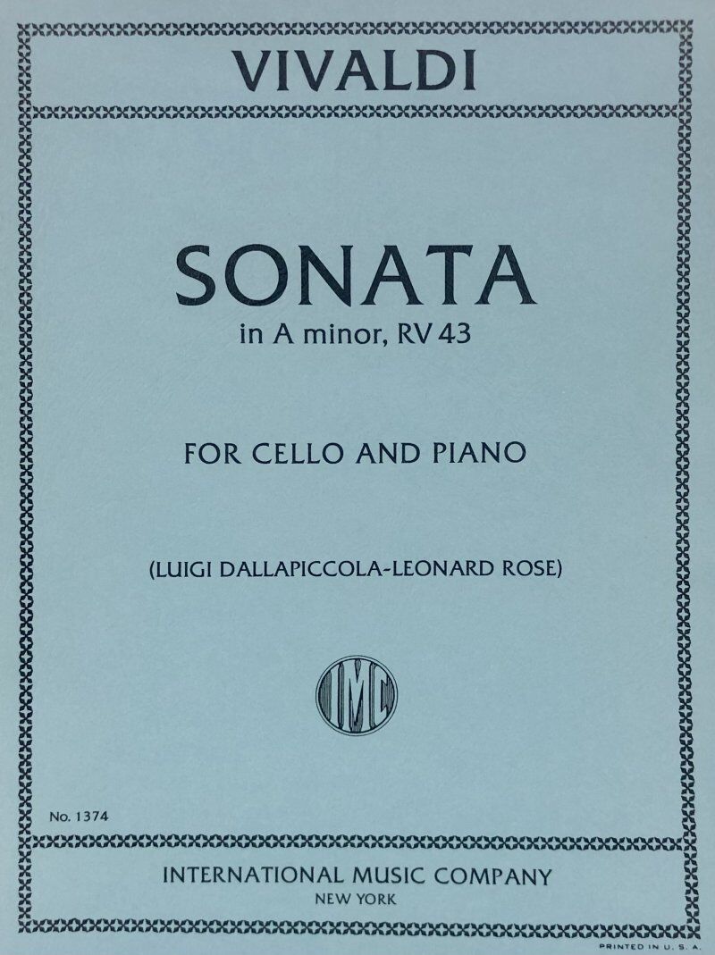 Vivaldi - Sonata No 3 in A Minor RV 43 for Cello and Piano