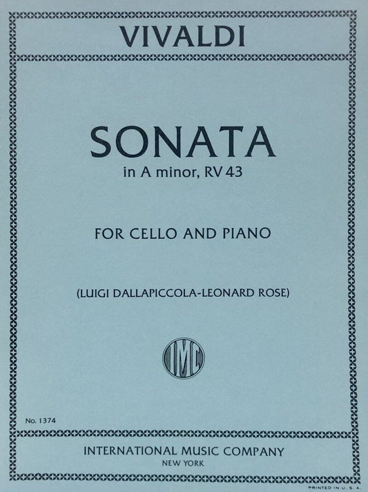 Vivaldi - Sonata No 3 in A Minor RV 43 for Cello and Piano