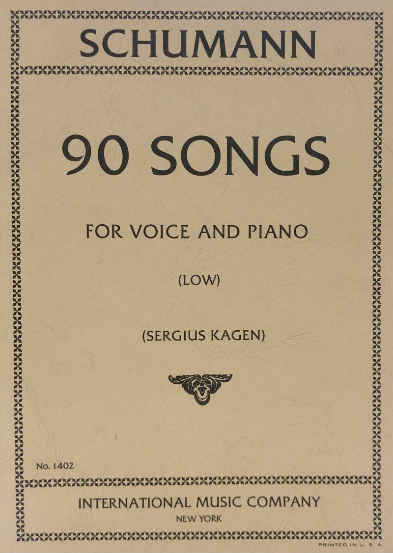Songs for Low Voice and Piano by Robert Schumann