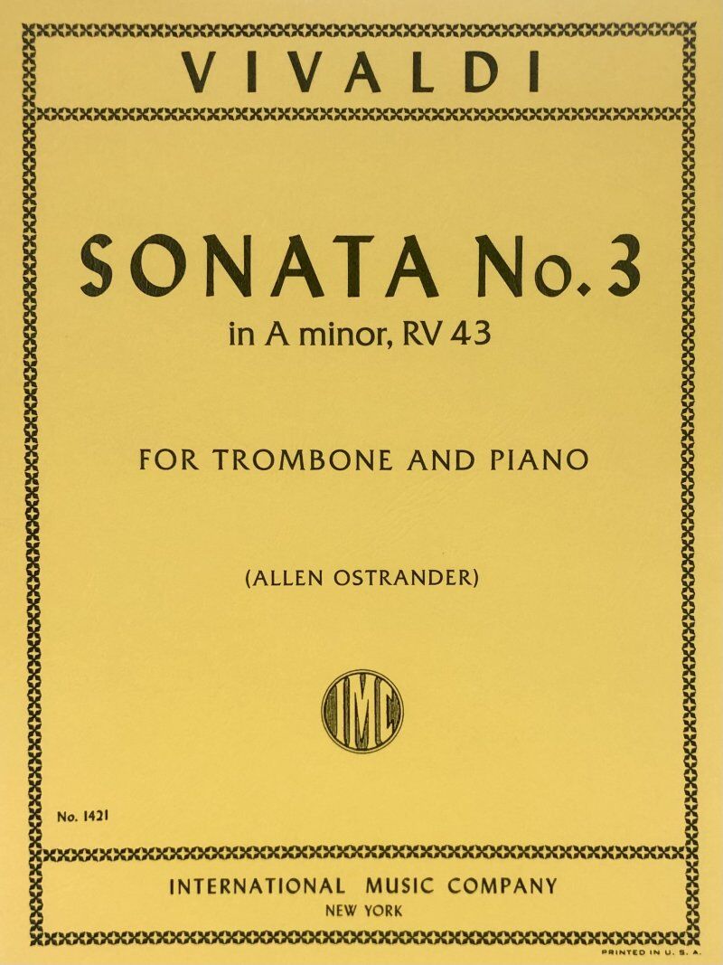 Vivaldi Sonata No 3 in A Minor for Trombone and Piano