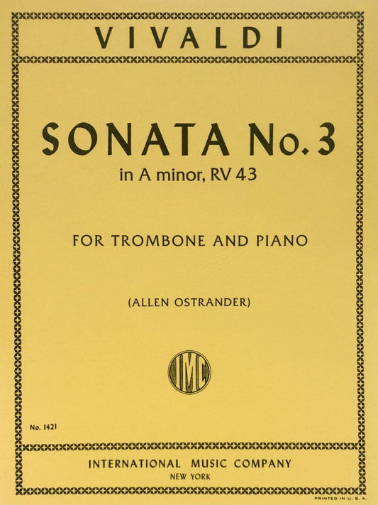 Vivaldi Sonata No 3 in A Minor for Trombone and Piano