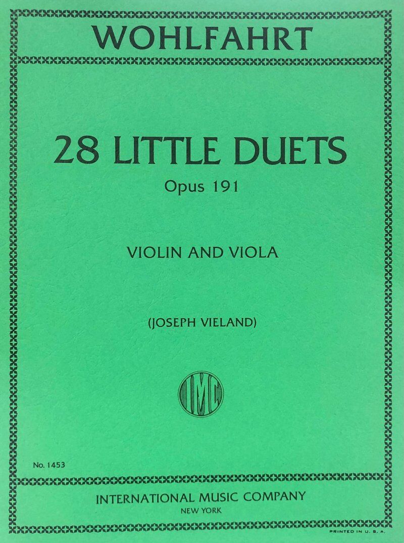 Wohlfahrt 28 Little Duets Op. 191 for Violin/Viola, Edited by Joseph Vieland