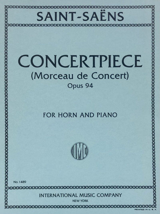Saint Saens Concertpiece Op. 94 for French Horn and Piano Score and Part