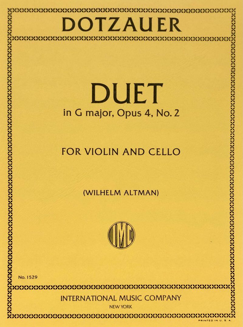 Dotzauer Duet in G Major Op. 4 No. 2 for Violin and Cello