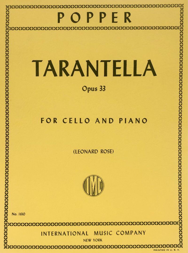 Popper - Tarantella Op. 33 for Cello and Piano, Score and Part