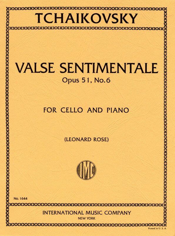 Tchaikovsky - Valse Sentimentale Op. 51 No. 6 for Cello and Piano