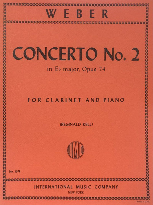 Concerto No. 2 Op. 74 for Clarinet by Carl Maria von Weber
