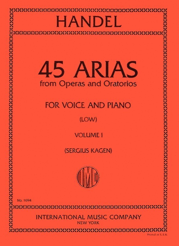 Handel - 45 Arias From Operas And Oratorios Vol 1 Low Voice